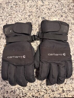 Carhartt Black Heavy-Duty Insulated Cold-Weather Gloves